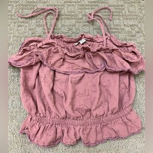 American Eagle Ruffle Top